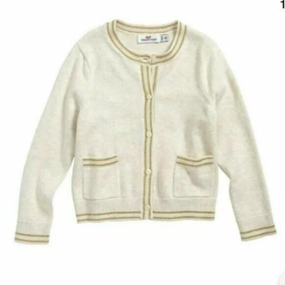 VINEYARD VINES GOLD Trim Cardigan - Picture 1 of 4